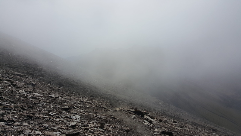trail, landscape, atmospheric mood, field, alps, no people, smog, beauty in nature, landscape photography, rocks, novalesa, stone, non-urban scene, tranquility