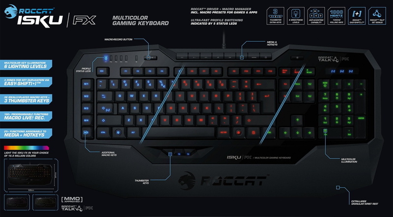 roccat, keyboard, gaming, 1080P, computer