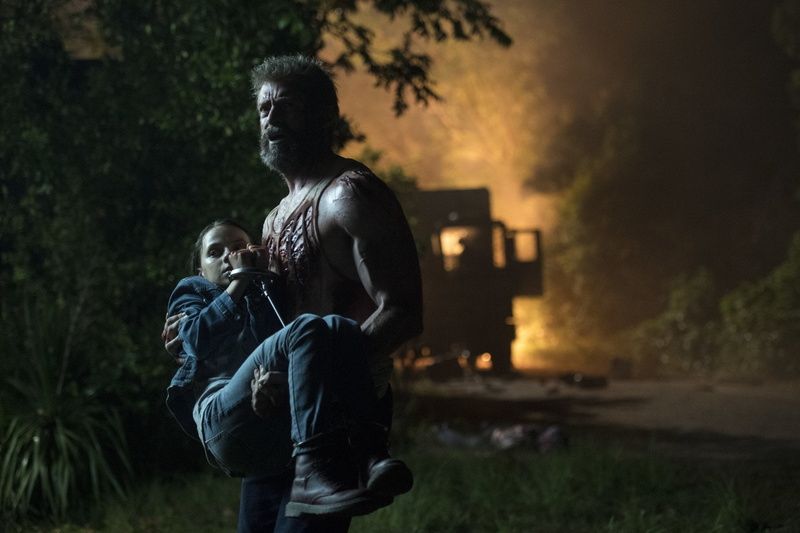 couple - relationship, nature, women, family, people, Laura Kinney, two people, dark, men, childhood, Movie, outdoors, child, casual clothing, Hugh Jackman