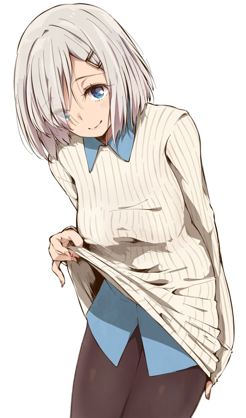 women, Hamakaze (KanColle), profile view, business person, cut out, human body part, blond hair, 1080P, white hair, fashion, anime girls, white background