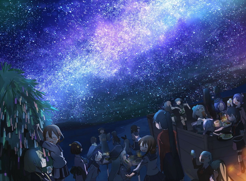 720P, kancolle, akagi, fubuki