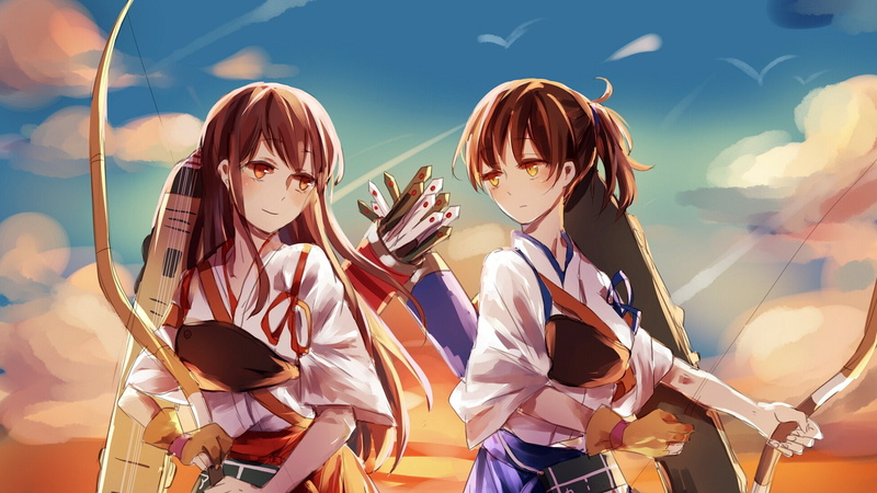 Akagi (Kancolle), 1080P, Anime, Kantai Collection, Kaga (Kancolle)