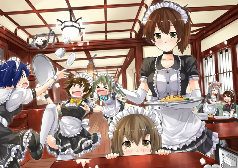 hiryuu, kancolle, 720P, food, blush, akagi