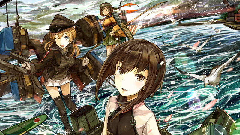 Taihou (Kancolle), Hiryuu (Kancolle), Anime, 1080P, Prinz Eugen (Kancolle), Kantai Collection