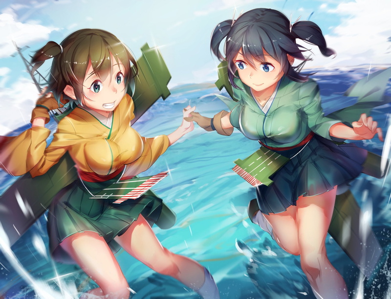 Kantai Collection, Souryuu (Kancolle), Hiryuu (Kancolle), Anime, 1080P