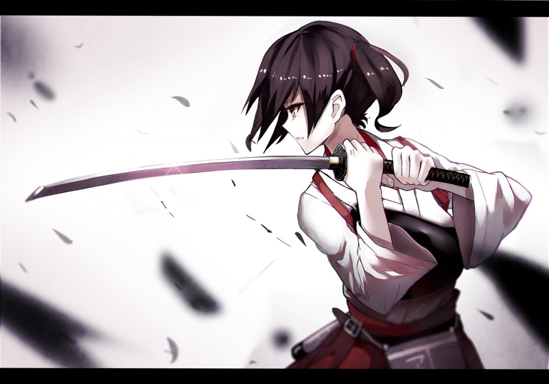 kimono, 1080P, flying, sword, Kantai Collection, indoors, animals in the wild, warrior, auto post production filter, no people, animal wildlife, katana