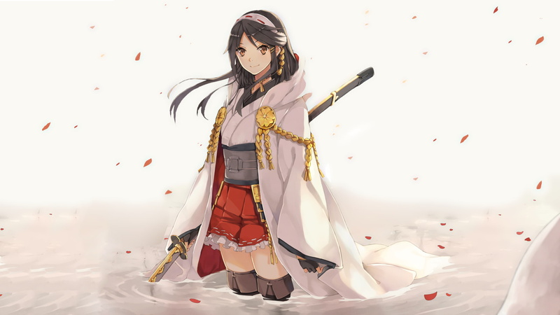anime girls, anime, Kantai Collection, Haruna (KanColle), 1080P