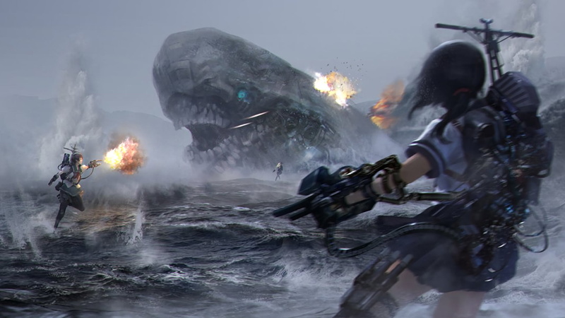 adventure, nautical vessel, men, holding, Yuudachi (Kancolle), blurred motion, Fubuki (Kancolle), motion, outdoors, real people, splashing, extreme sports