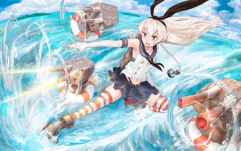Rensouhou-chan, Shimakaze (Kancolle), Anime, Kantai Collection, 1080P