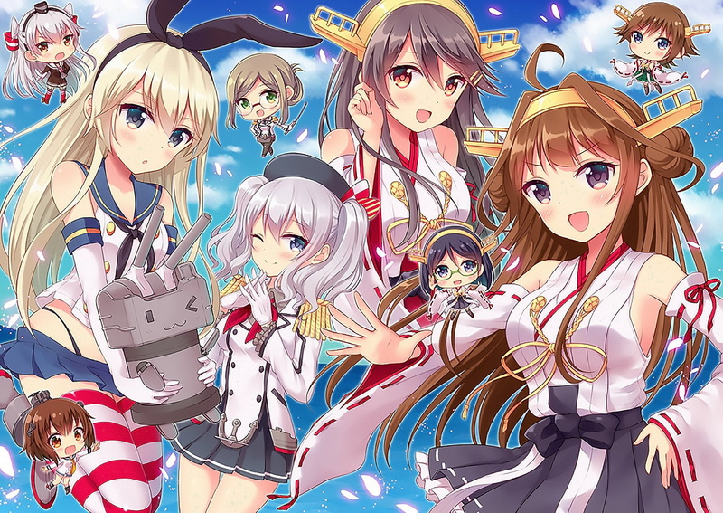 Haruna (Kancolle), 1080P, Katori (Kancolle), Kongou (Kancolle), Amatsukaze (Kancolle), Kirishima (Kancolle), Shimakaze (Kancolle), Yukikaze (Kancolle)