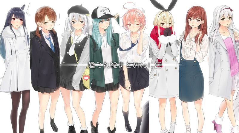 Anime, Fusou (Kancolle), I-58 (Kancolle), Shimakaze (Kancolle), Ooi (Kancolle), Kashima (Kancolle), 1080P, Kantai Collection, Suzuya (Kancolle), Shoukaku (Kancolle)