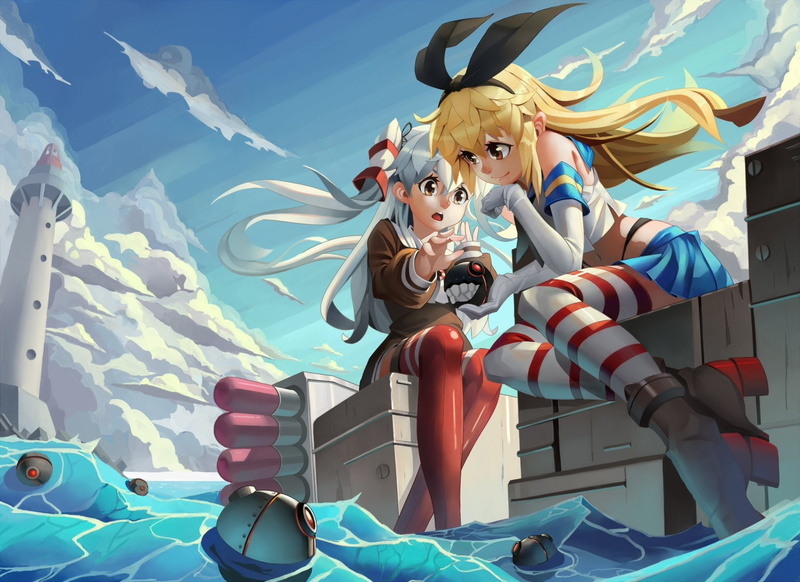 Amatsukaze (Kancolle), Kantai Collection, Shimakaze (Kancolle), 1080P, Anime
