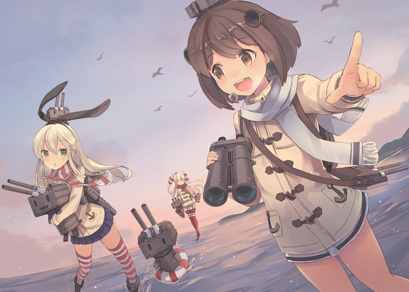 Amatsukaze (Kancolle), Yukikaze (Kancolle), Shimakaze (Kancolle), 720P, Anime, Kantai Collection