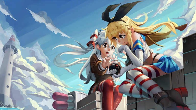 1080P, Anime, Amatsukaze (Kancolle), Kantai Collection, Shimakaze (Kancolle)