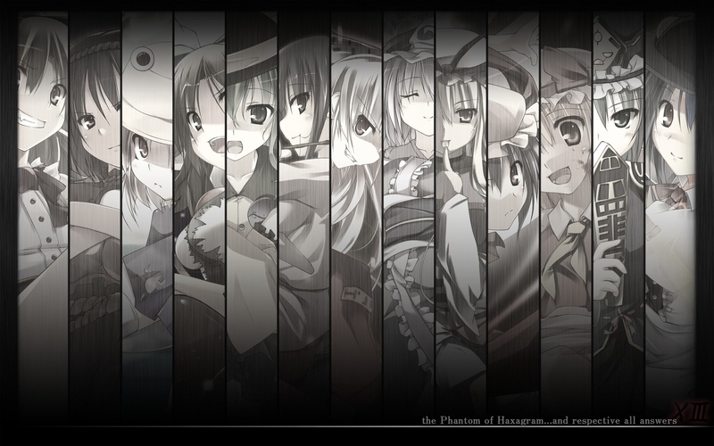 Yuyuko Saigyouji, Shikieiki Yamaxanadu, Reimu Hakurei, Yukari Yakumo, Remilia Scarlet, Sanae Kochiya, Tenshi Hinanawi, Utsuho Reiuji, Kanako Yasaka, Alice Margatroid