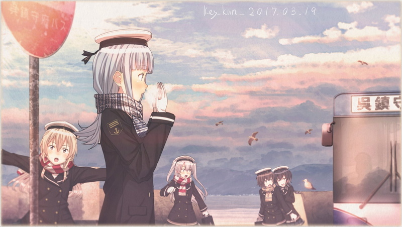Kantai Collection, Yukikaze (Kancolle), Amatsukaze (Kancolle), Shimakaze (Kancolle), Hatsukaze (Kancolle), 1080P, Anime