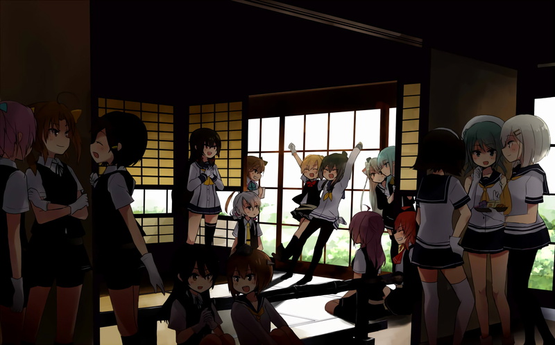 Urakaze (Kancolle), Tokitsukaze (Kancolle), Hatsukaze (Kancolle), Arashi (Kancolle), Maikaze (Kancolle), Shimakaze (Kancolle), 1080P, Hamakaze (Kancolle)