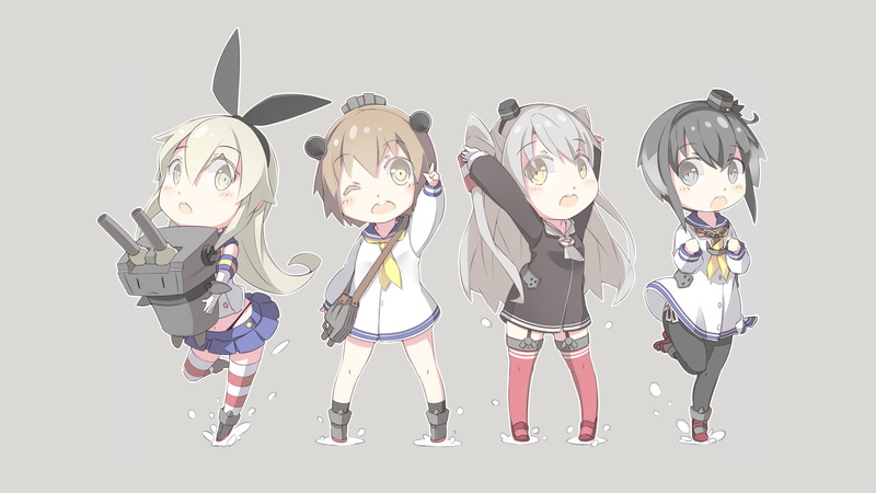 Yukikaze (Kancolle), Amatsukaze (Kancolle), Anime, 1080P, Tokitsukaze (Kancolle), Kantai Collection, Shimakaze (Kancolle)