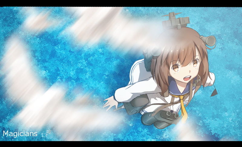 Ocean, Kantai Collection, Yukikaze (Kancolle), 1080P, Anime