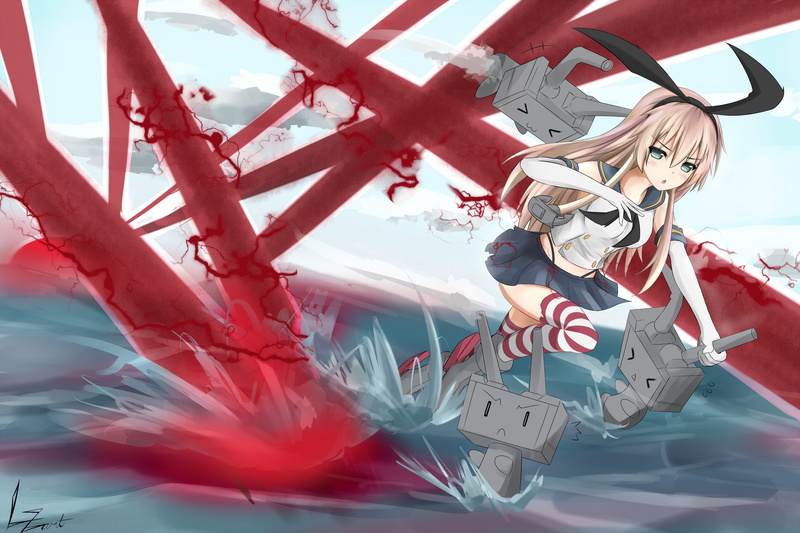shimakaze, anime, kantai, 2K, anime girls, kantai collection, collection, 2800x1866, girls