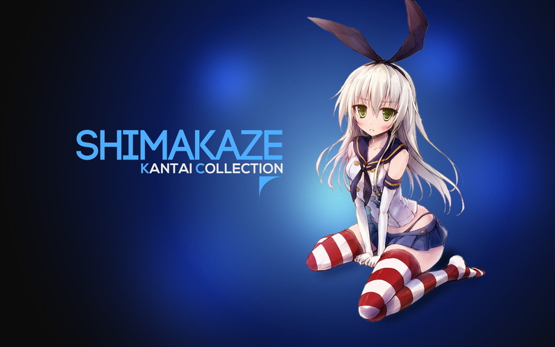 Girl, Shimakaze (Kancolle), females, Skirt, women, blue background, Anime, colored background, technology, hairstyle, clothing, one person, young adult