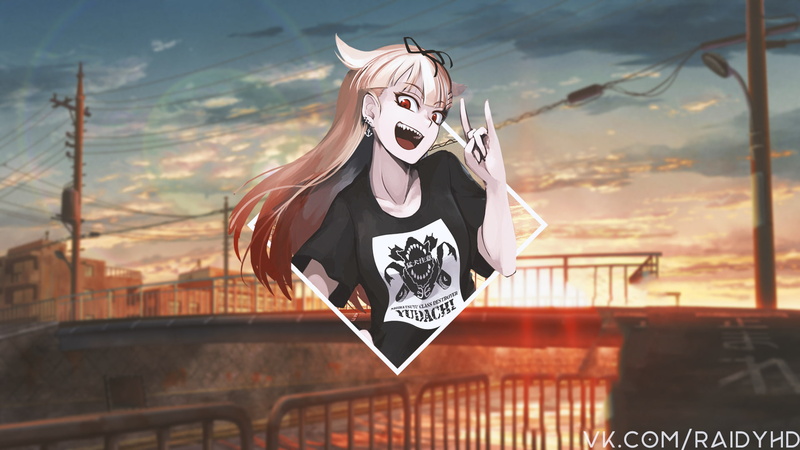 Kantai Collection, 1080P, picture-in-picture, anime girls, Yuudachi (KanColle), anime