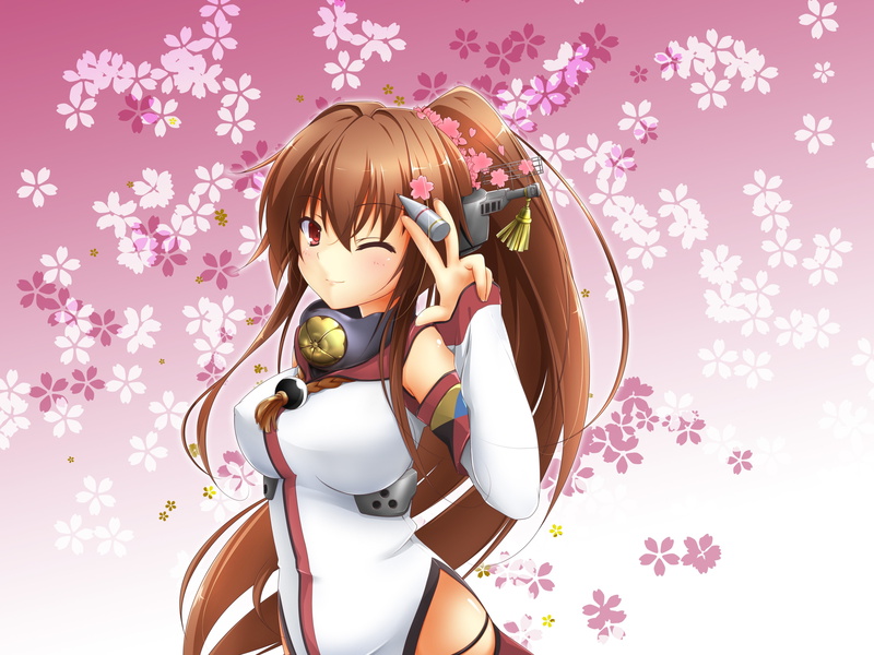 anime girls, anime, ponytail, 4K, Yamato (KanColle), Kantai Collection