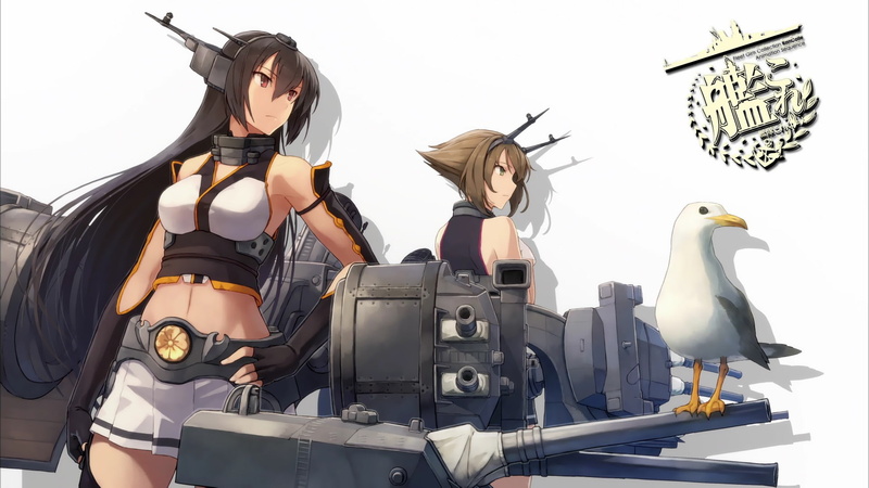 animals in the wild, real people, weapon, vertebrate, sitting, people, birds, bird, women, occupation, transportation, Mutsu (KanColle), ship, seagulls