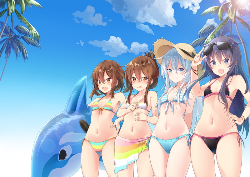 1080P, Hibiki (Kancolle), Kantai Collection, Ikazuchi (Kancolle), Akatsuki (KanColle), Anime, Inazuma (Kancolle)