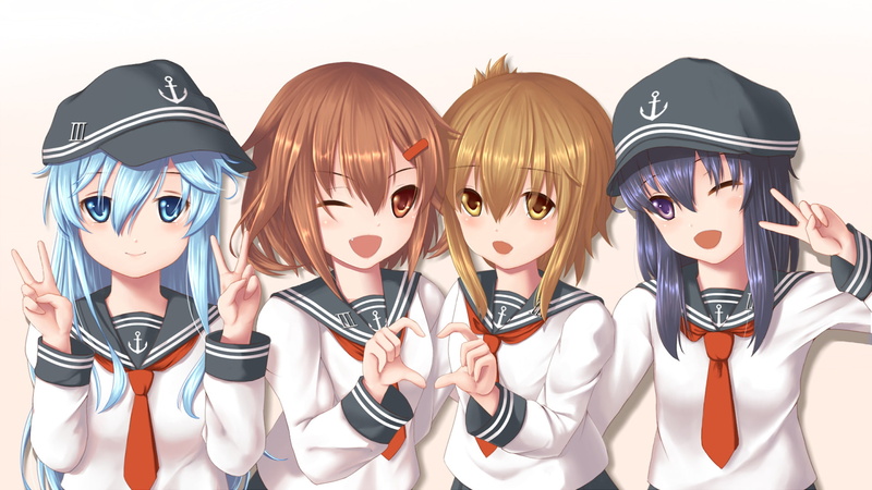 Hibiki (Kancolle), Anime, Kantai Collection, 1080P, Akatsuki (KanColle)