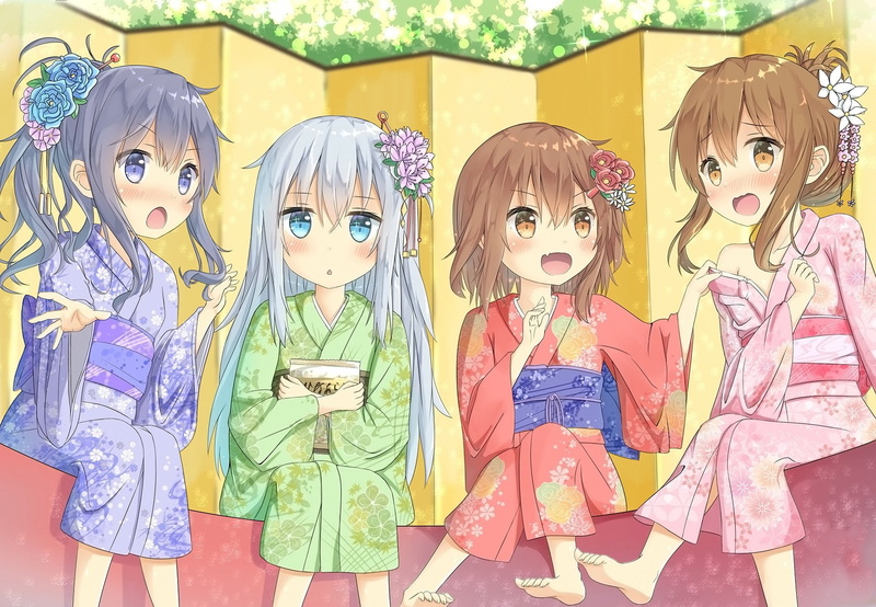 Kantai Collection, Ikazuchi (Kancolle), Inazuma (Kancolle), 1080P, Anime, Hibiki (Kancolle), Akatsuki (KanColle)