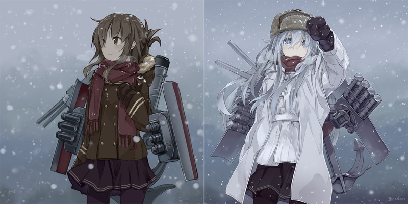 1080P, Anime, Inazuma (Kancolle), Hibiki (Kancolle), Kantai Collection