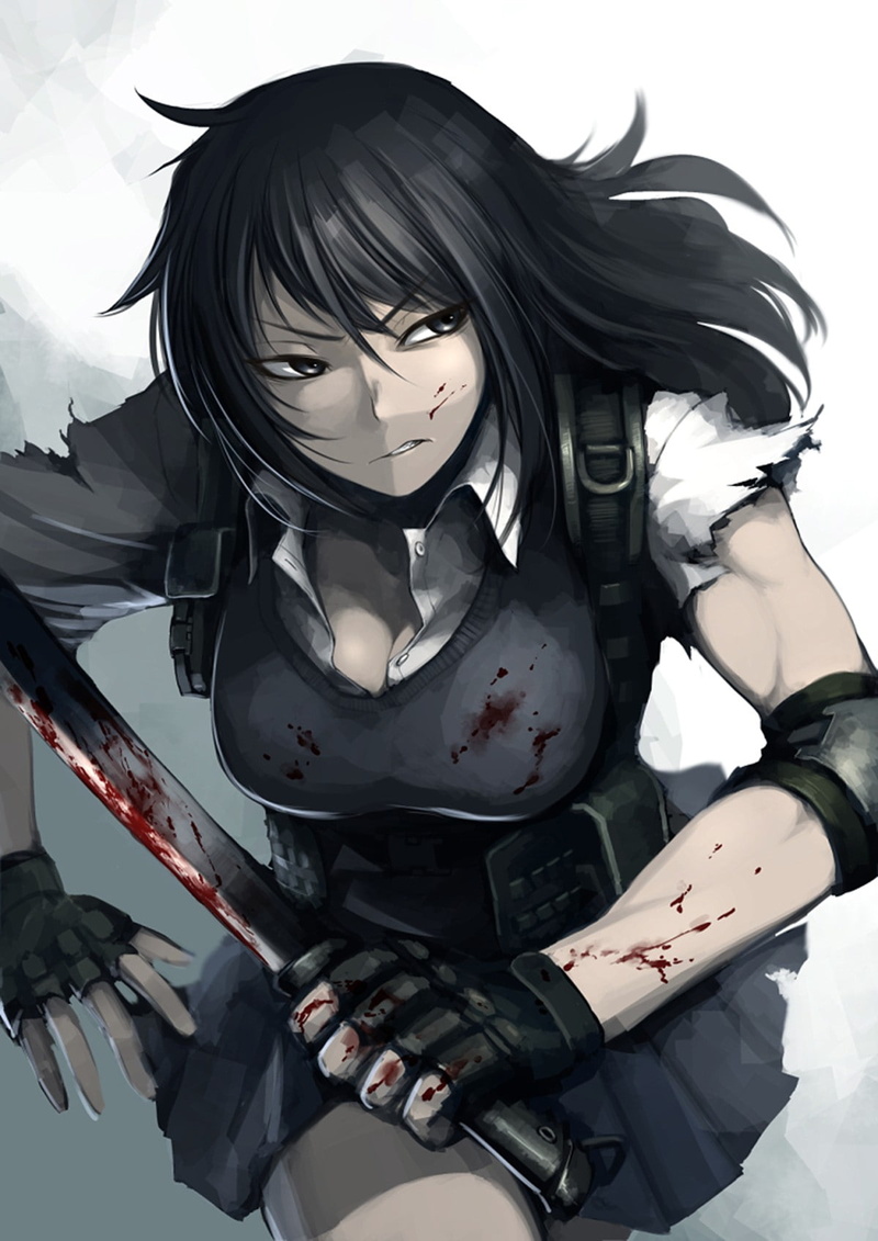 anime, blood, Hetza, 720P, Kantai Collection, anime girls
