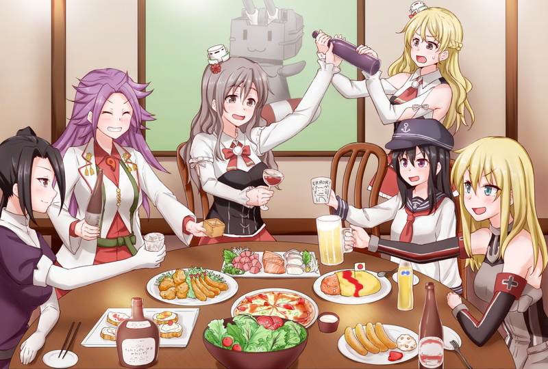 1080P, Junyou (Kancolle), Bismarck (Kancolle), Anime, Nachi (Kancolle), Zara (Kancolle), Kantai Collection, Rensouhou-chan, Pola (Kancolle), Akatsuki (KanColle
