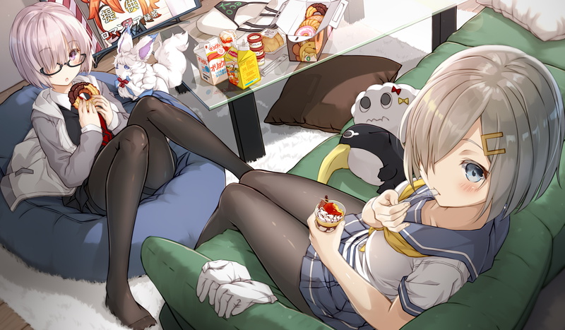 Shielder (Fate/Grand Order), 4K, Anime, Hamakaze (Kancolle), Crossover