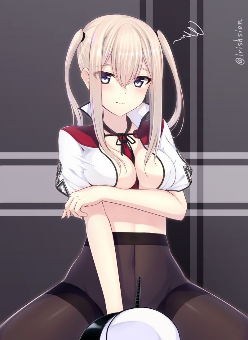 cartoon, nopan, emotion, one person, human body part, sitting, adult, young adult, 2K, body part, Kantai Collection, portrait, black background, indoors