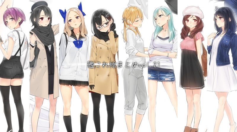 Takao (Kancolle), Prinz Eugen (Kancolle), 1080P, Anime, Sakawa (Kancolle), Suzuya (Kancolle), Harukaze (Kancolle), Asakaze (Kancolle), Haguro (Kancolle)