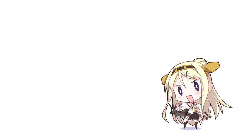 copy space, anime girls, fun, yellow, standing, single object, studio shot, Kin-Iro Mosaic, Kongou (KanColle), 1080P, indoors, cut out, creativity, art and craft