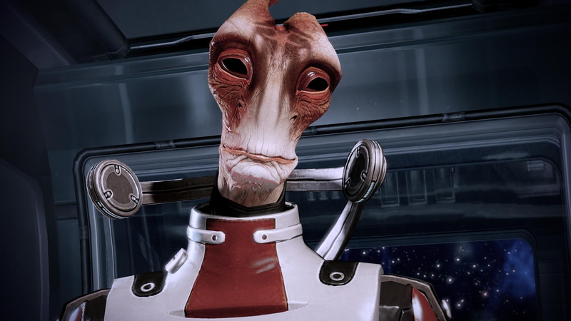 2K, adult, human representation, Mass Effect 3, Mass Effect, humor, mask - disguise, front view, aggression, video games, Mordin Solus, representation
