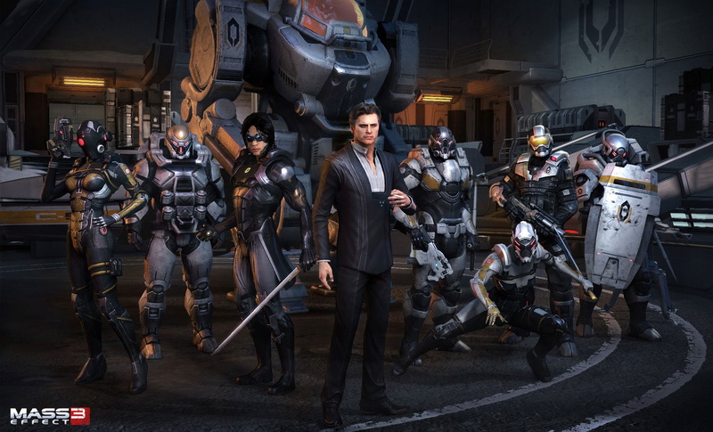 responsibility, full length, Kai Leng, adult, men, coworker, Mass Effect 3, occupation, looking at camera, teamwork, working, standing, mature adult, mature men