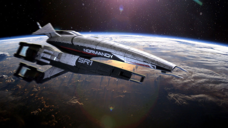 Mass Effect, 1080P, spaceship, video games, normandy sr-1, space