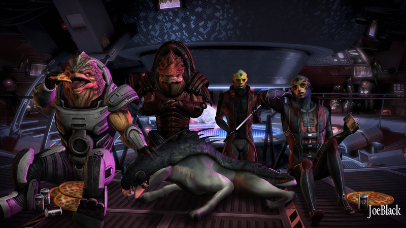 1080P, Mass Effect, Grunt (Mass Effect), Thane Krios, Urdnot Wrex