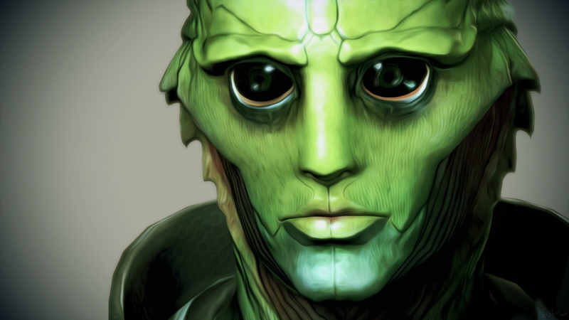 Mass Effect 3, Thane Krios, Oil Painting, Mass Effect, 1080P