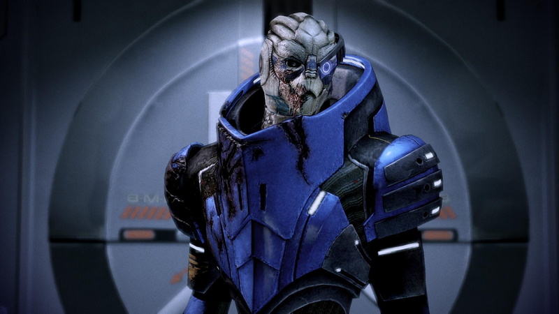 1080P, armor, games, garrus, character, mass effect, illustration, d, alien, blue, wearing