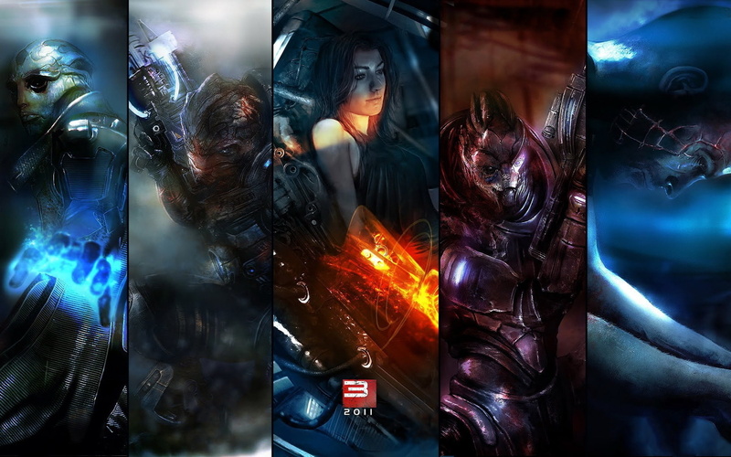 shepard, video, miranda, character, thane, garrus, mass, game, 1080P, effect