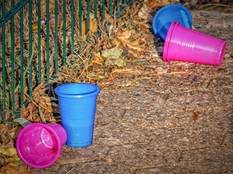 watering can, metal, pink, environmental protection, plant, bucket, plant part, phased out, container, still life, high angle view, dirty, nature, disposed of