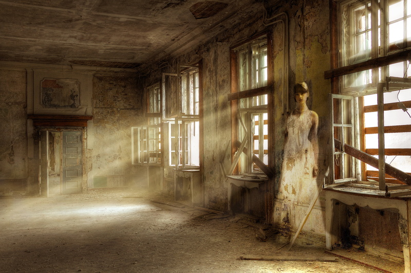 absence, inside Of, abandoned, ruined, gothic style, messy, broken, empty, destruction, damaged, unhygienic, fear, woman, dirty, run-Down, building