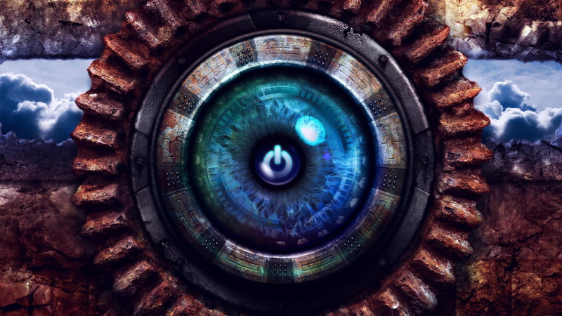 system, human body part, shape, people, iris - eye, 1080P, outdoors, human eye, close-up, power, switch, circle, eyesight, sky, body part, shutdown, space