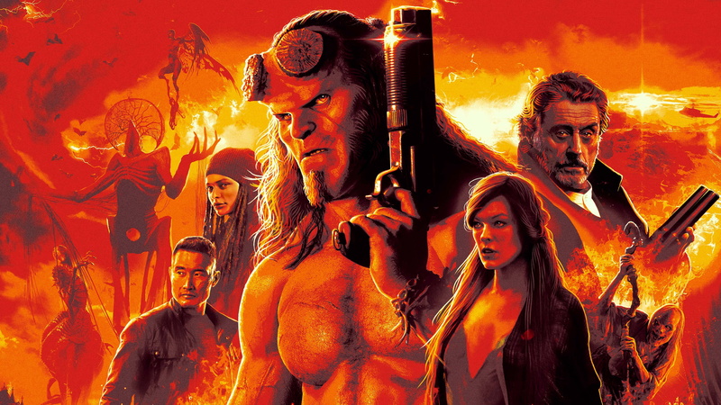 David Harbour, Movie, Milla Jovovich, Ian McShane, 4K, Hellboy (2019)