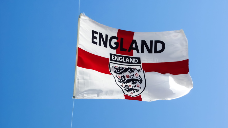 football, nature, england, english, clear, day, sign, 4K, waving, patriotism, blue, red, pole, white color, symbol, outdoors, nation, sky, copy space